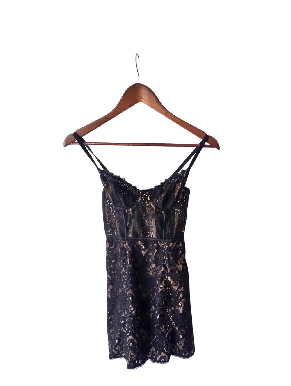 Urban Outfitters Layla Lace Corset Mini Dress XS Black Coquette Goth - Picture 5 of 15